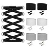 Widamin 6 Pairs of Flat Elastic Shoelaces with Metal Capsule,