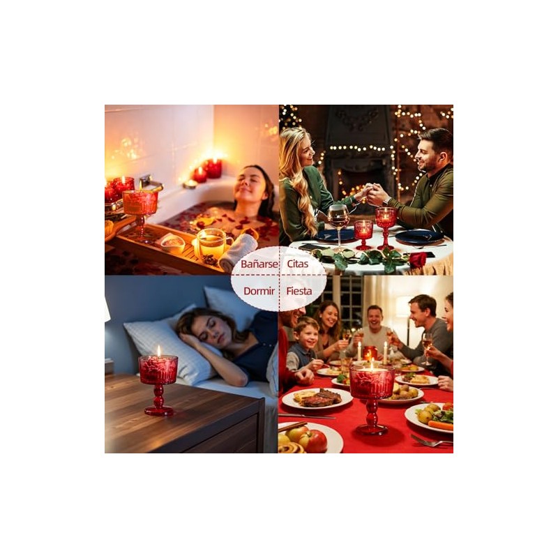 Regalos para Mujer Cumpleaños,Vela Aromatica Set regalo Mujer,Cera con Mezcla