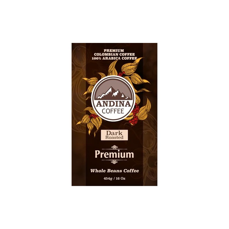 Colombian Dark Premium Roast - Whole Bean Coffee - Low