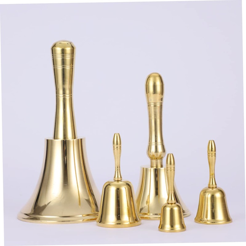 Gatuida Brass Hand Bell Restaurant Service Bell for Christmas Decoration