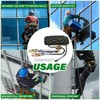 Vertical Lifeline Assembly 50FT, Polyester Rope Harness Safety with Two