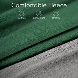 cyeollo 2 Pack Dog Sweaters Stretchy Fleece Sweatshirt with Reflective Stripe Pullover Stretchable Sweater Dog Clothes for Small Puppy Dogs Cats Size S Green & Grey