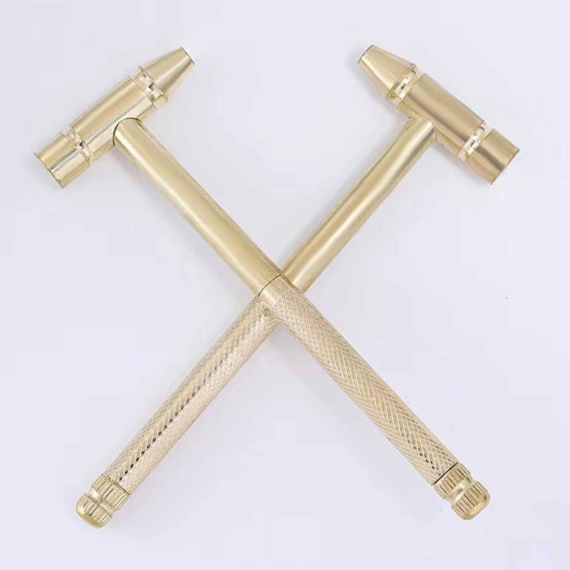 Hammer Mallet, 6-in-1 Miniature Copper Tool with Stainless Steel Handle,