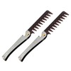 SAFIGLE 2Pcs Stainless Steel Folding Comb for Men Portable Wide