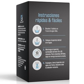 Tabletas Limpiadoras de Retenedores Dentales – Limpia Retenedores, Alineadores y Prótesis Eliminando Olores, Manchas y Placa, con Estuche de Limpieza 