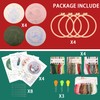 MAMUNU 4 Sets Christmas Embroidery Starter Kit with Pattern for