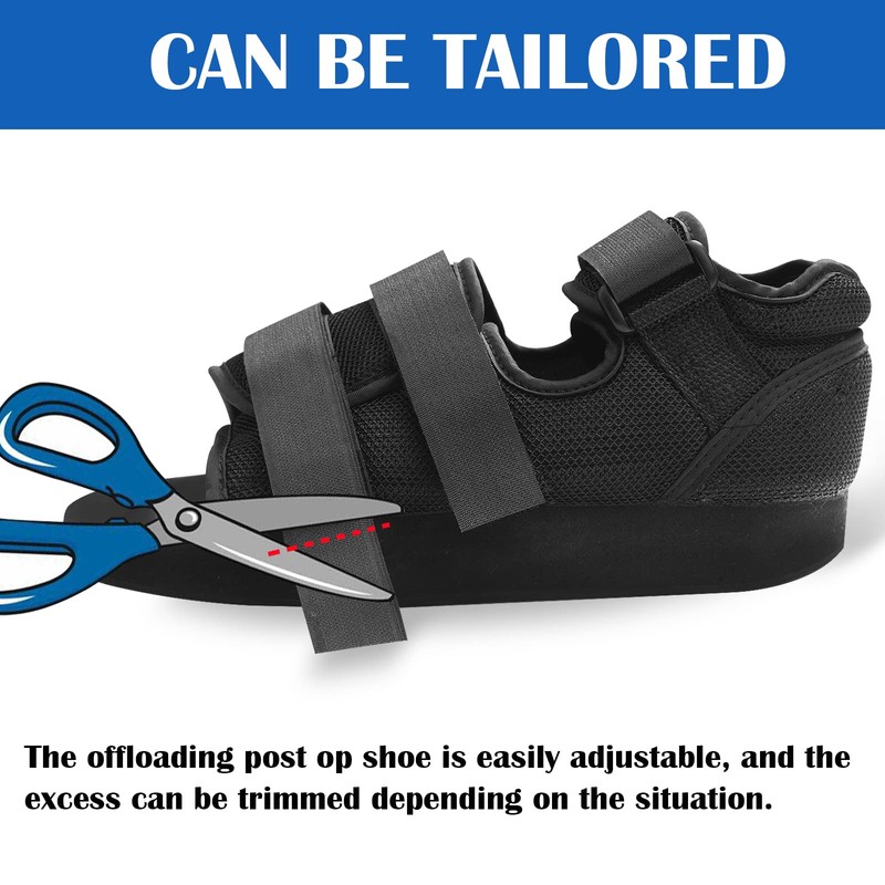 Tairibousy Post Op Recovery Shoe Adjustable Medical Walking Shoe Forefoot