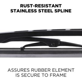 ClixWipers 18" Conventional Automotive Replacement Windshield Wiper Blade - All-Steel, Durable All-Weather, Easy Install for Hook + Pin Arms (Pack of 1)