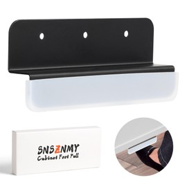 SNSZNMY Foot Pull for Trash Cabinet Drawer, Under Cabinet Foot Pull with Adhesive and Screws, Hands Free Door Opener Tool for Kitchens, Laundry Rooms etc (Black)