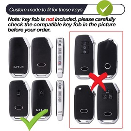 YaSeim - Funda protectora de TPU para llave de coche con cadena para Kia, Rojo -