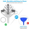 Toncoo 4 Pack Stainless Steel Funnels for Kitchen Use, Food
