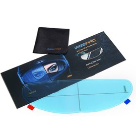 Systercol 2PCS Helmet Anti-Fog Visor Insert Motorcycle Anti Fog Film - Universal Fit Helmet Visors Fog Resistant Film Clear Shields Lens Insert 27cm x 9cm