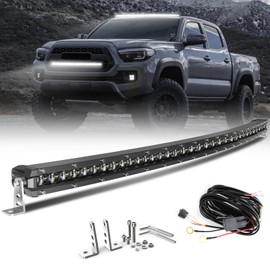 CO LIGHT 38 inch Curved Single Row LED Light Bar | 6D Projector Lens | Spot & Flood Combo Beam | Slim Driving Light | IP68 Waterproof with Wiring Harness | Ideal for Off-Road, Trucks, ATV, UTV, Marine