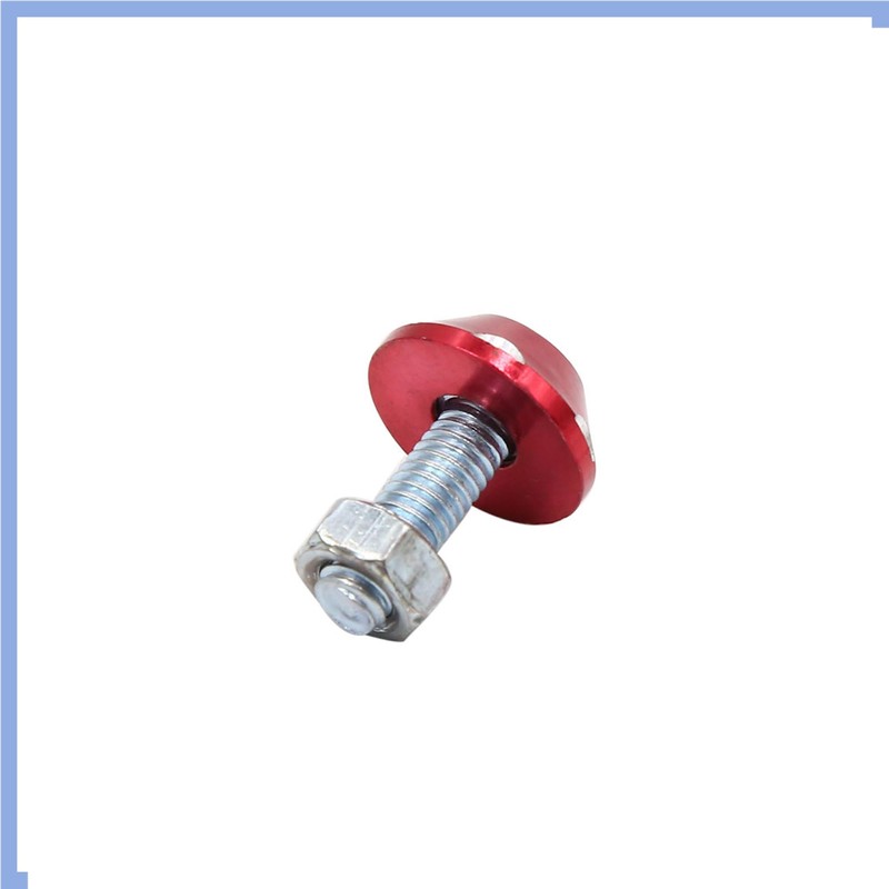 PARSLUCK 2pcs 6mm Thread Dia Red Hex Head Motorcycle License