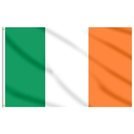 Lixure Ireland Flag 180 x300 cm Irish Flag Irish National Flags - Vivid Color, Fade Proof, Double Stitched - Polyester with 2 Brass Grommets for Garden Outdoor Indoor
