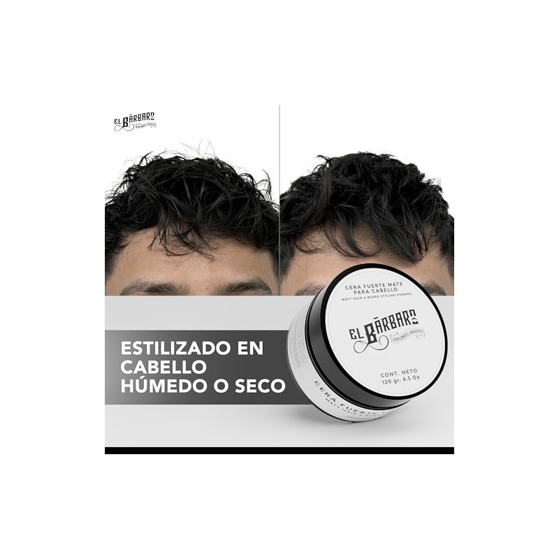 Cera Mate Para Cabello 120g - EL BÁRBARO - Cera