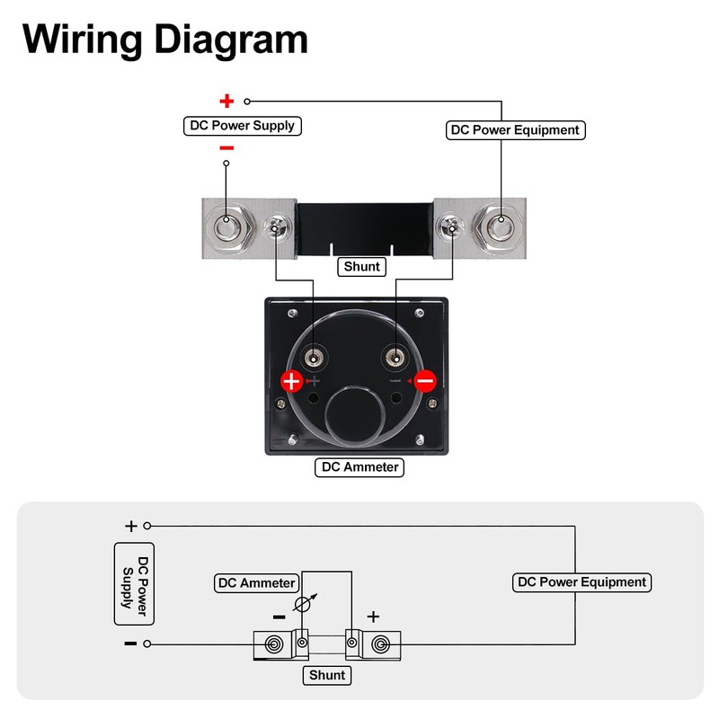 Baomain DH-670 DC 100A Analog Amp Panel Meter Current Ammeter