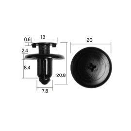 Boston BC5173 Auto Parts Scrivet Black 10 per Bag