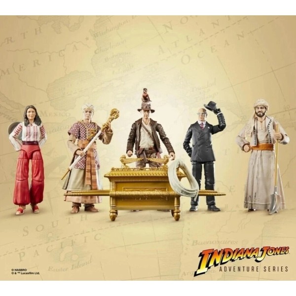 Hasbro Indiana Jones Adventure Series Set 5 Figures BAF Artifact