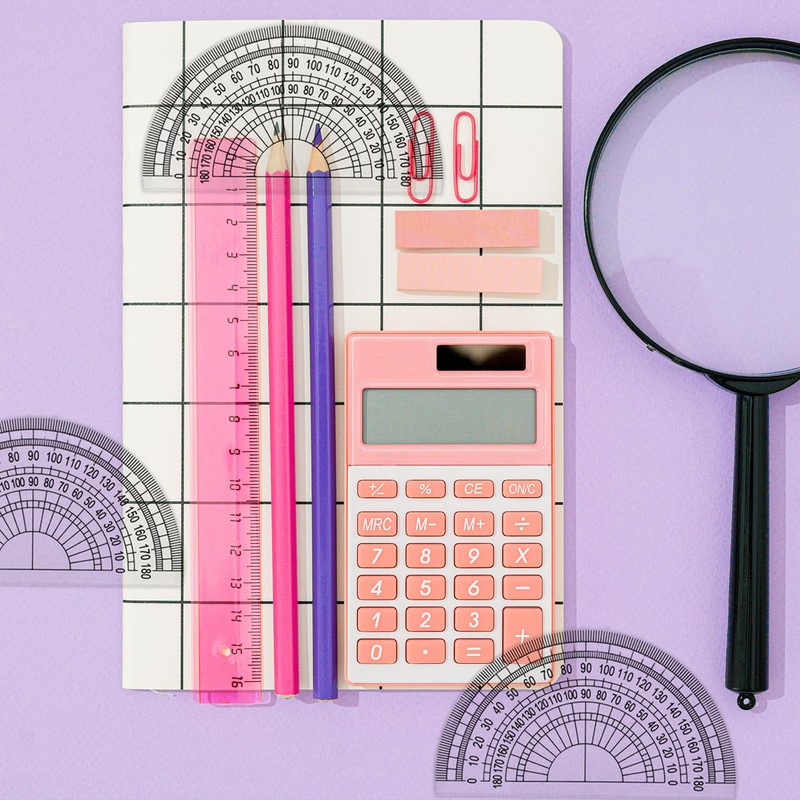 Luckious Clear Plastic Protractor - Accurate 180-Degree Measurement Tool, 4-Inch