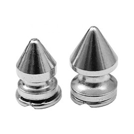 Pack of 50 Brass Cone Killer Rivets Screw Rivets Pointed Rivets Punk Dimensions 50 x 10 mm