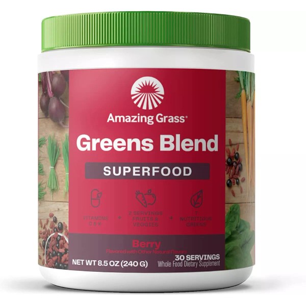 Amazing Grass 240g Bayas Amazing Green Superfood Y Probioticos Antioxidant