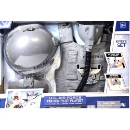 US Air Force Fighter Pilot Playset 6-piece Set Air Hose & Sun Visor