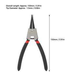 ANKROYU Snap Ring Pliers, High Strength Carbon Steel External Straight Circlip Pliers, Ring Retaining Pliers, Retaining Rings Pliers for Machinery Industry (SK-112-6D)