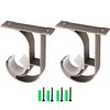 iHomestyle Aluminum Alloy Curtain Rod Bracket,Curtain Rod Holder,Curtain Rod Supportor,Mounted