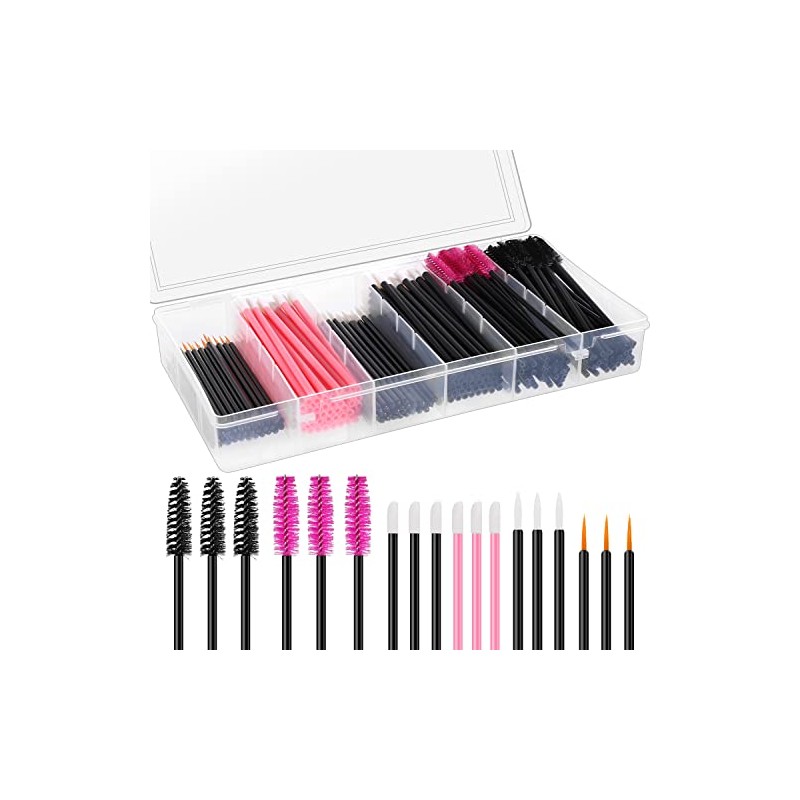 Juego de 270 aplicadores de maquillaje desechables, 70 cepillos desechables