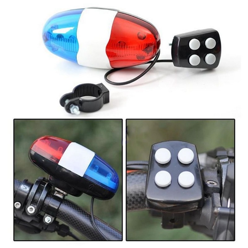 SUNCHSEN Bicycle 6 LED 4 Tone Horn LED Light Electronic