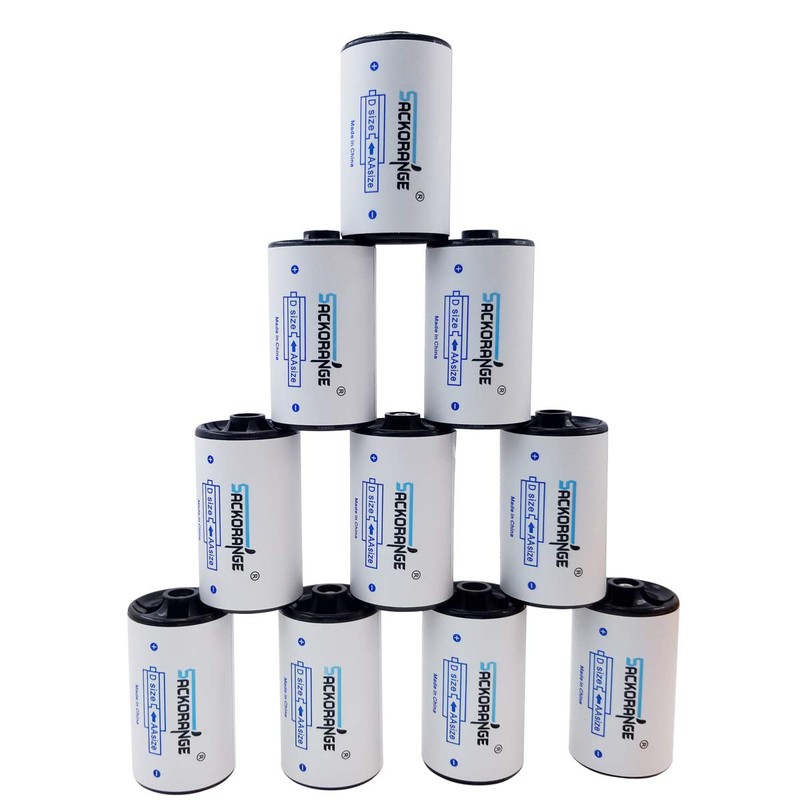 10 Pack AA to D Size Battery Spacer Converter Case,