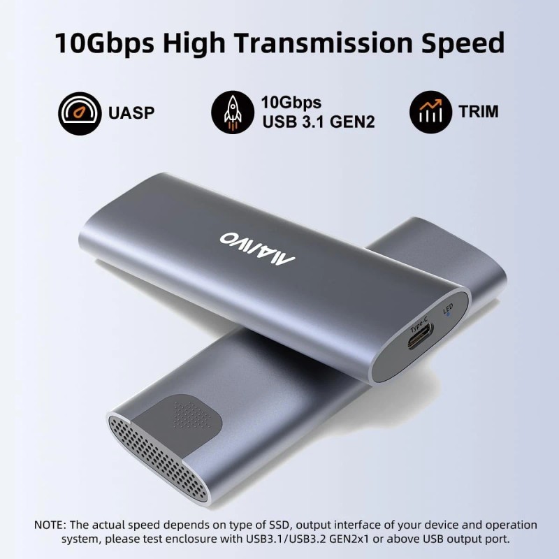 Maiwo M.2 NVMe SSD Enclosure USB 3.1 GEN2 10Gbps Support