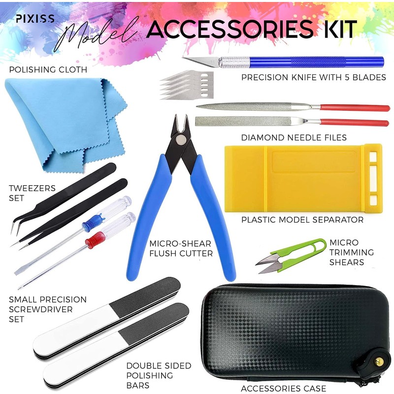 Pixiss Gundam Model Tool Kit - Essential Hobby Tools for