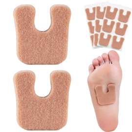 Cushioned Foot Pads with Thick Moleskin - 20 Pieces Meta Pads & Cushions for Metatarsal Areas - For Calluses, Heels & More