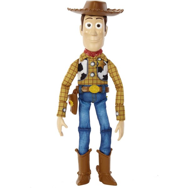 Mattel Toy Story 4 Toy Story Movie Toy, Talking Woody Figure with Ragdoll Body, 20 Phrases, Pull Tab Activated Sounds, Roundup Fun Woody