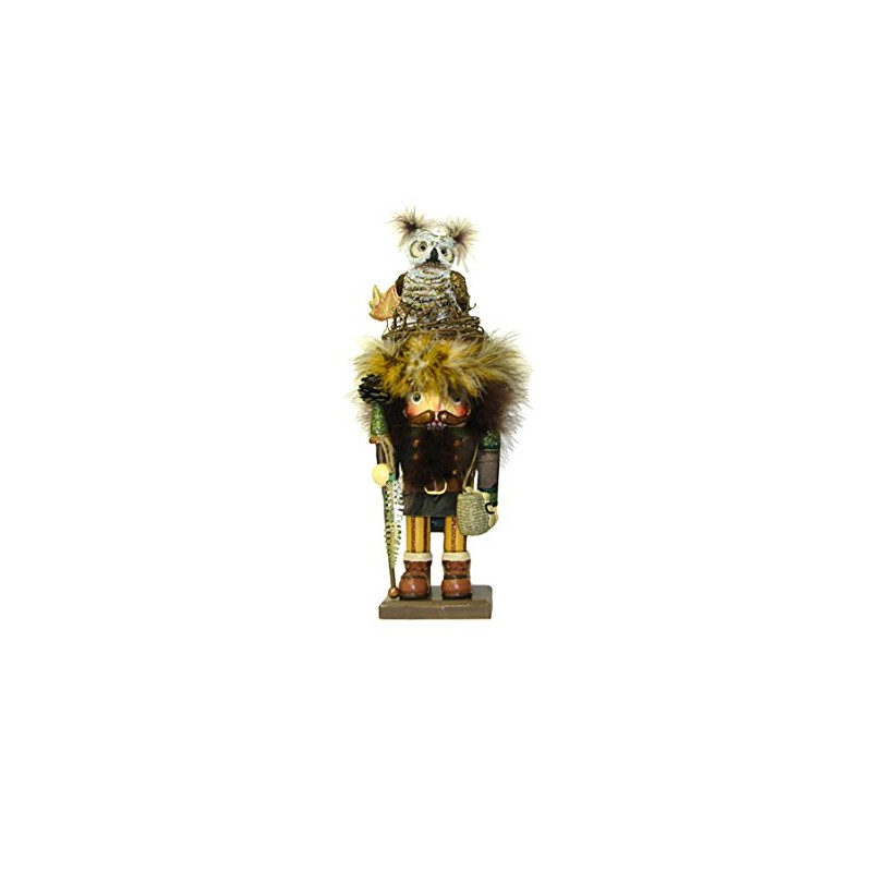 Kurt Adler 16-Inch Hollywood Woodsman Nutcracker with Owl Hat