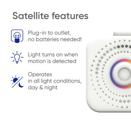 Nomo Smart Care Satellite - Eliminate Dead Zones & Boost Signal - Motion & Light Detector - Works w/Nomo Smart Care System - 2 Pack