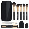 Brochas de Maquillaje Set 10 PCs Profesional Kit de Pinceles