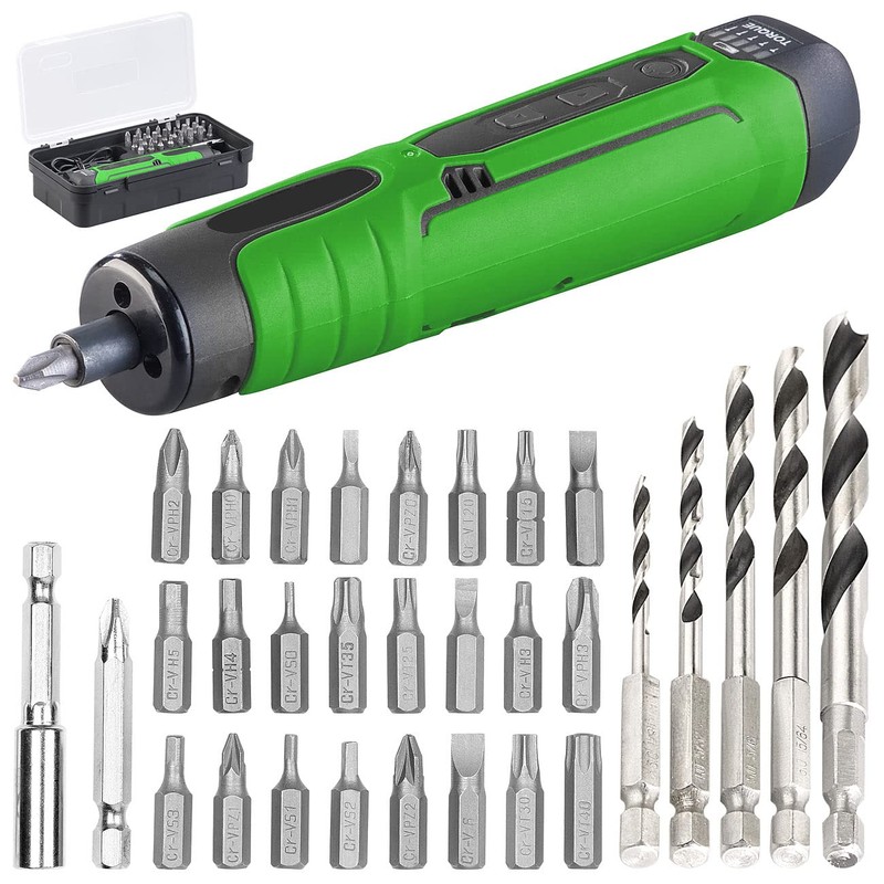 AGT Professional Rod Cordless Screwdriver: Cordless Stick Screwdriver, USB, 25