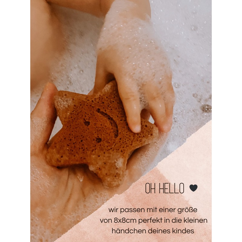 badesternchen Natural Konjac Sponge for Babies and Children in Star