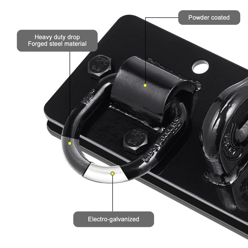 Tractor Bucket Hooks with Tie Down Ring, Grade 70 Forged