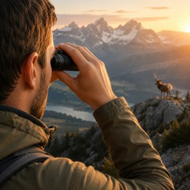 40x22 Binoculars for Outdoor Travel - HD Compact Mini Telescope for Hiking, Wildlife Viewing, Sports and Sightseeing