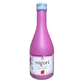 Sake Nigori Strawberry Cloudy Sake, 300 ML Kosher
