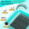 Lash Clusters Kit 240PCS Eyelash Extension Kit D Curl Wispy