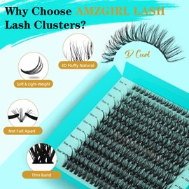 Lash Clusters Kit 240PCS Eyelash Extension Kit D Curl Wispy Clusters Lash DIY Lashes Extensions Kit Natural Individual Lashes Kit with Lash Bond and Seal Eyelash Tweezer(30D,D-Mix9-16mm)