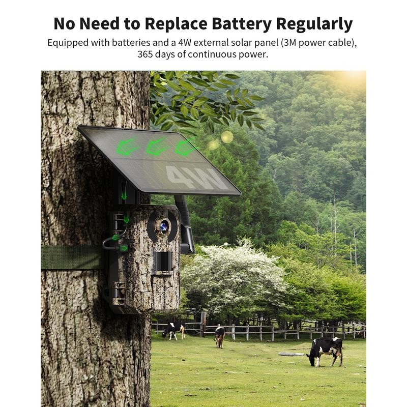 [Springtok] 4G LTE Wireless Solar Powered Trail Camera with 2K