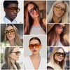 JCTAIFOO Polarised Sunglasses for Men Women Vintage Round Large Frame
