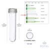 Royal Imports Floral Water Tubes with Caps – 3.5" Clear