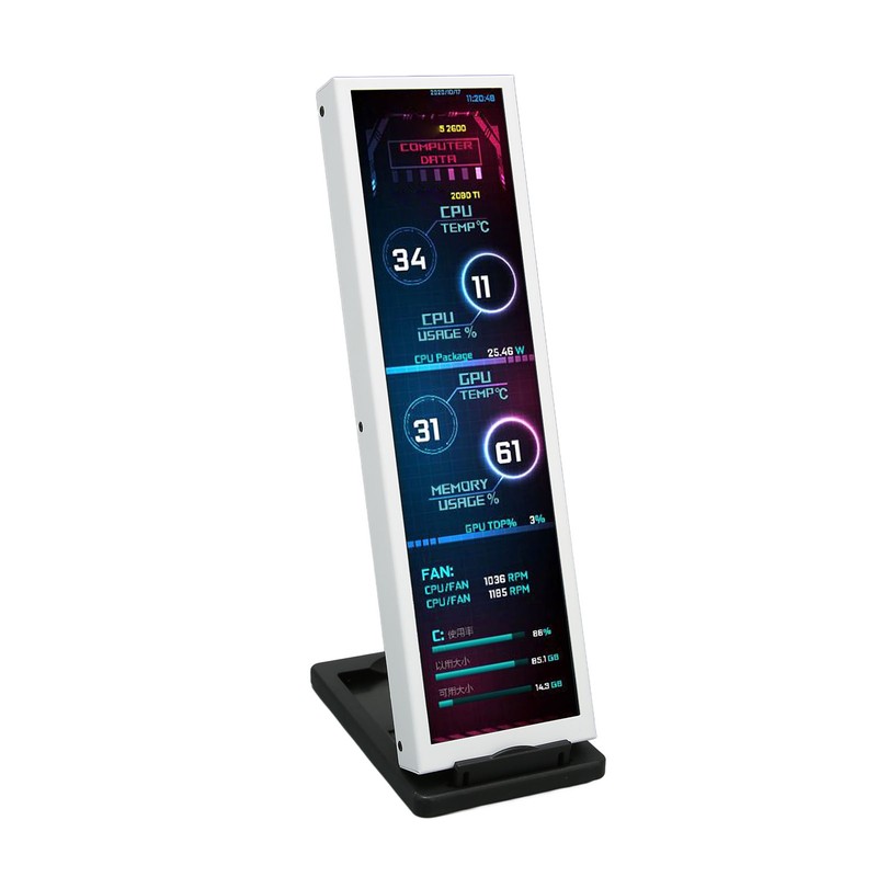 Computer Temp Monitor 8.8 Inch IPS Theme Editor Auto Off